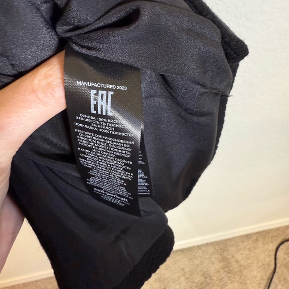 Self-Portrait Black textured wool Mini Dress - Picture 5 of 13